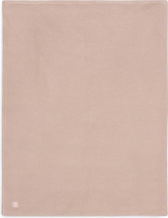 Actual product image Jollein Decke Wiege 75x100cm Basic Knit - Wild Rose/Fleece (100 x 75 cm)