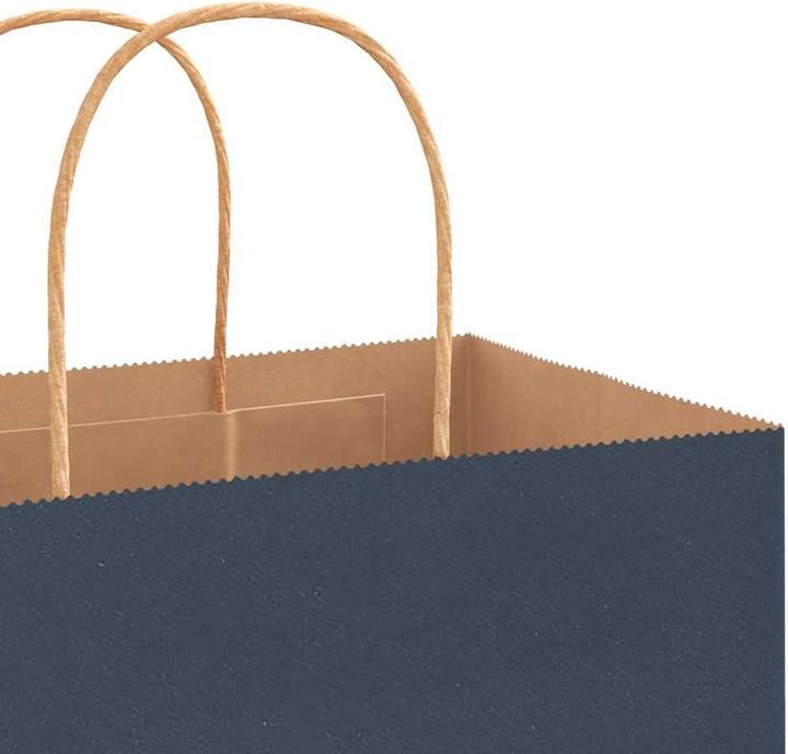 Immagine prodotto VidaXL Sacchetti di carta kraft 250 pezzi con manico Blu 21x11x36 cm (Scatola da regalo, 250 x)