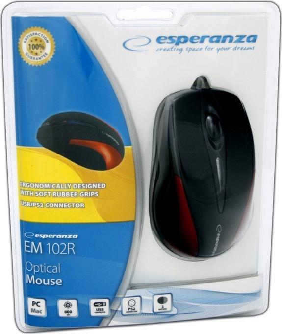 Image du produit Esperanza EM102R Souris USB Type-A Optique 800 DPI (Filaire)
