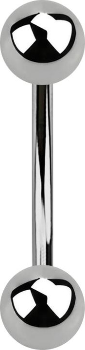 Produktbild Star Piercing Sterile Micro Banane silber mit zwei Kugeln (ohne Messing, Titan G23)