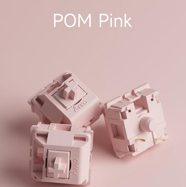 Immagine prodotto Akko CS POM Rosa Interruttori, meccanici, 3 pin, lineari, stelo MX, 45g - 45 pezzi