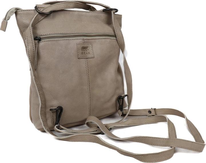 Actual product image Bear Design Sandy Leren Schoudertas / Rugtas - Zilver Nerts