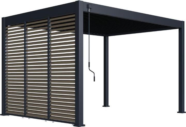 Weide Parete a doghe in legno per pergola, antracite
