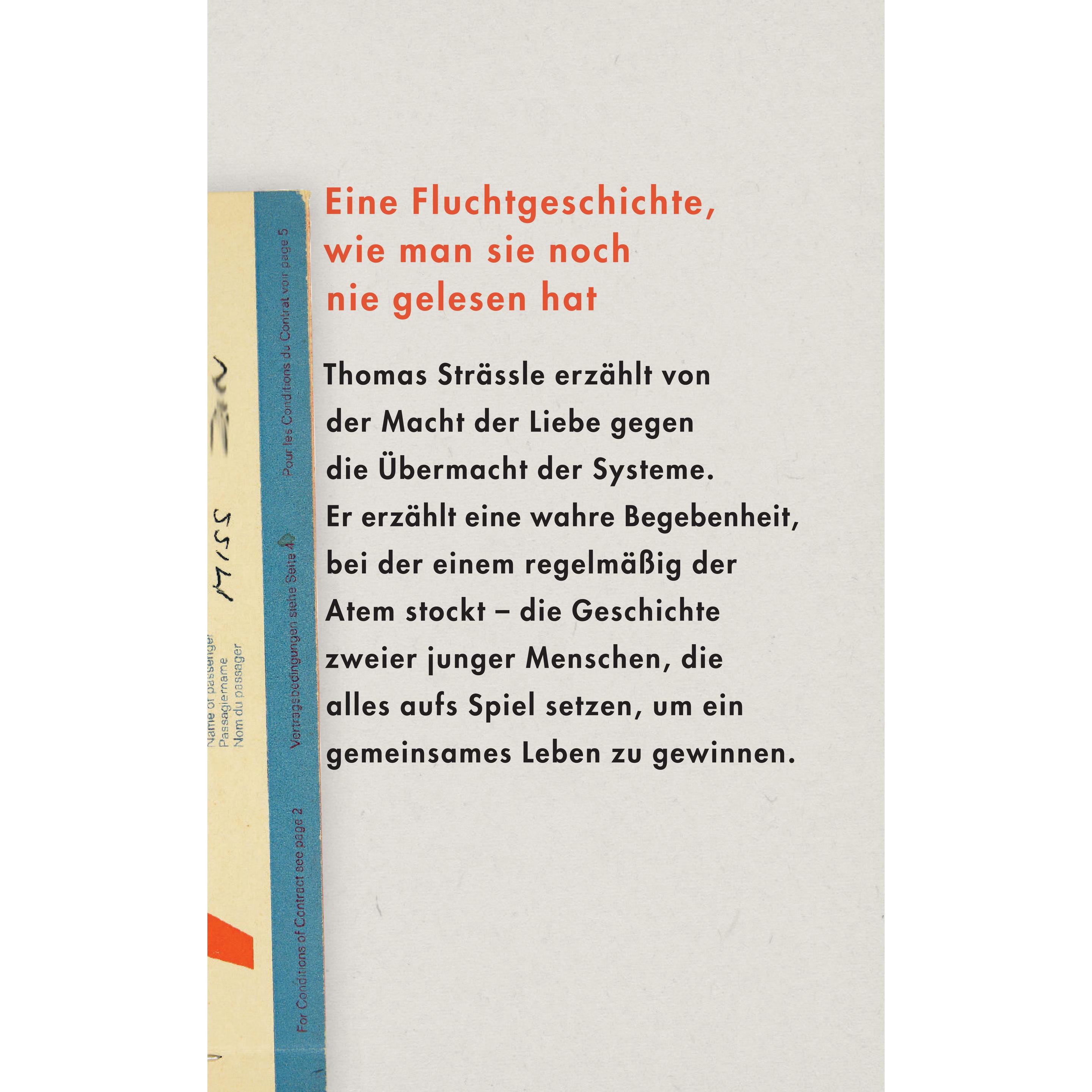 Thumbnail - Strässle:Fluchtnovelle, Belletristik von Thomas Strässle