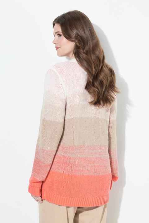Image du produit Ulla Popken Cardigan encolure en V et manches longues, dégradé de couleurs (62)