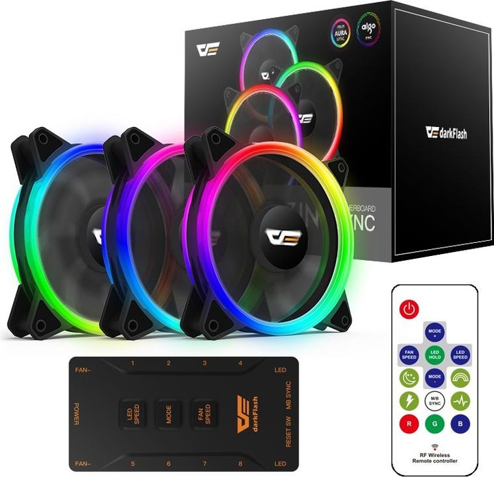Immagine prodotto Darkflash Tech Ventola per computer DR12 Pro RGB (120x120) (120 mm, 1 x)
