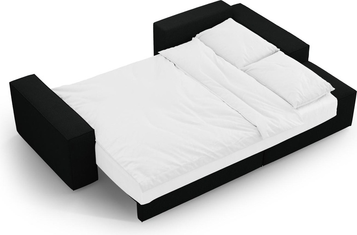 Actual product image Micadoni Bouclé Right Corner Sofa With Bed Function And Box, "Jodie", 3 Seats, 246x151x86 Made in Europe (Corner sofa)