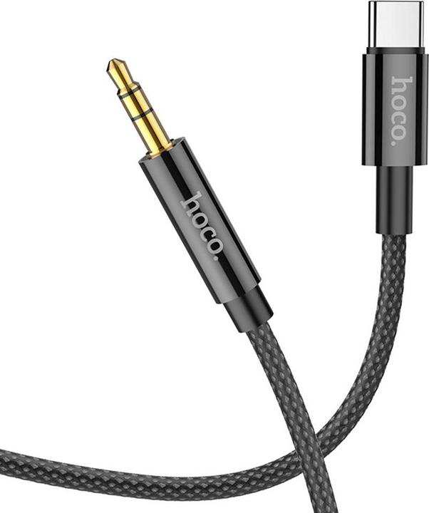 Hoco - Audio Cable Adapter (UPA19) - USB Type-C to Jack 3.5mm, 1m - Black (1 m)