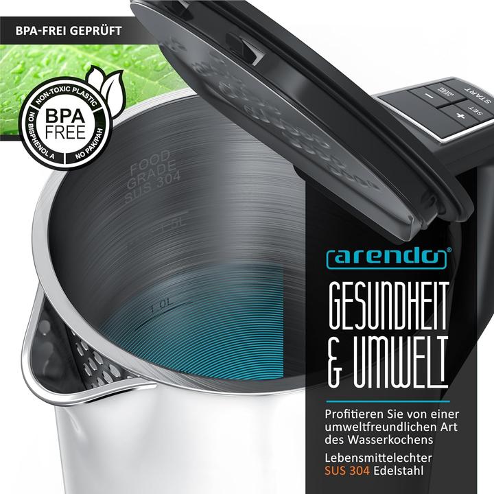 Produktbild Arendo Wasserkocher mit Temperatureinstellung (1.50 l)