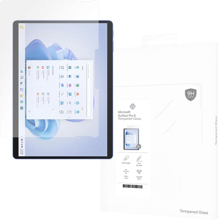 Actual product image Cazy Protective Glass Compatible with Microsoft Surface Pro 9 - Tempered Glass Screen Protector - (2 pcs.)