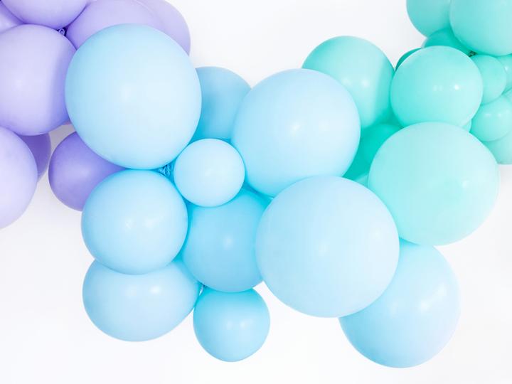 Produktbild Partydeco Luftballon 12cm Hellblau pastellfarben (100Stk) (100 x)