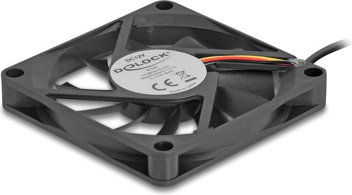 Produktbild Delock Axiallüfter 12 V DC, 70 x 70 x 10 mm schwarz (70 mm, 1x)
