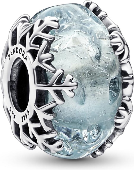 Pandora Charm Muranoglas Schneeflocke (Sterling Silber 925)