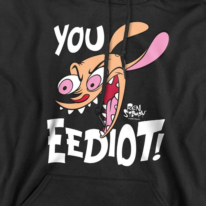 Immagine prodotto Ren & Stimpy You Eediot! Felpa con Cappuccio Uomo (XXL)