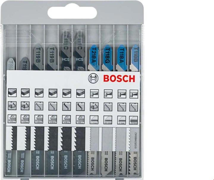 Actual product image Bosch Professional Zubehör 10-piece jigsaw blade set Basic for Metal and Wood