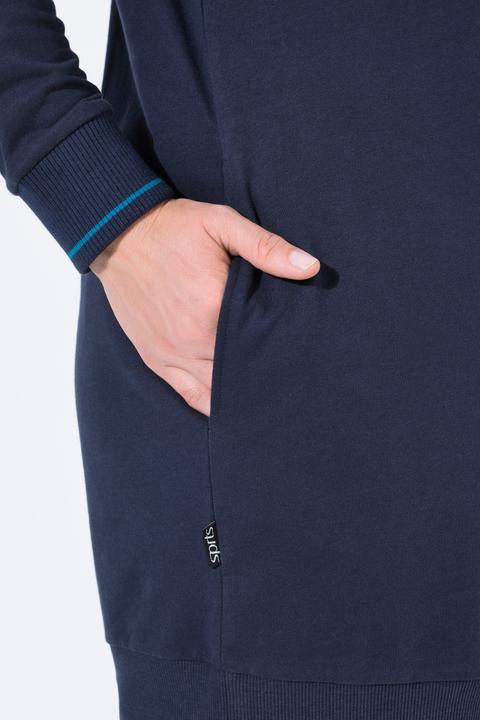 Image du produit Ulla Popken Veste oversize en molleton, passepoil fantaisie, capuche et fermeture à glissière à double sens (46, 48)