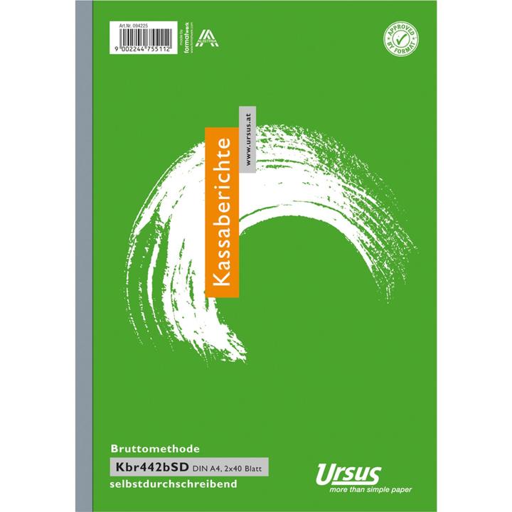 Productafbeelding Format Kasboek Ursus KBR 442B Rapport DIN A4 (80x)