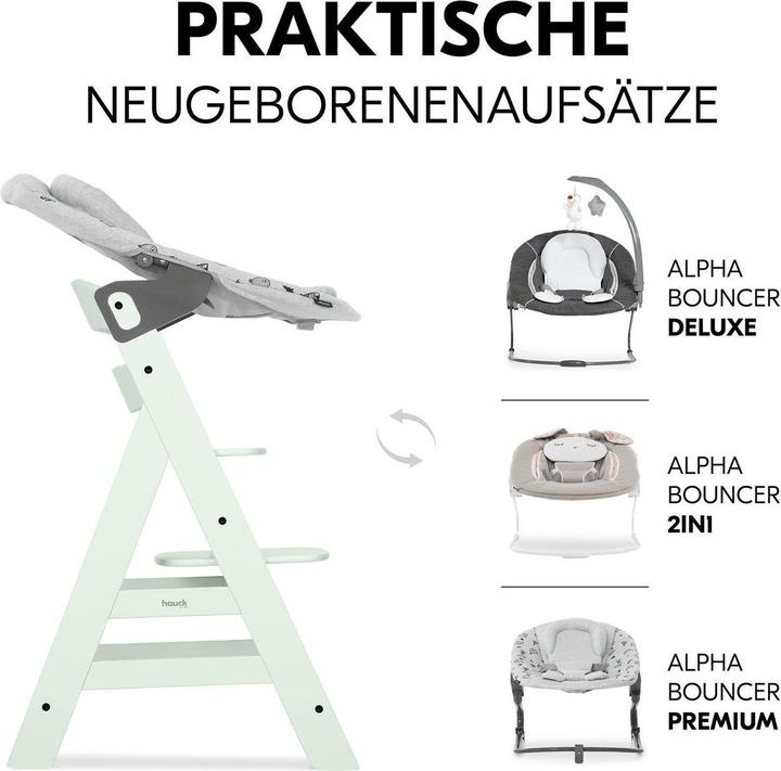 Actual product image Hauck Hochstühle Hochstuhl Alpha Plus Mint - im Sparset inkl. (Highchair)
