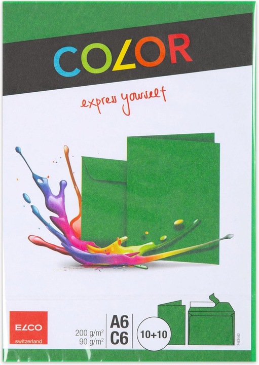 Immagine prodotto Elco Cartoncini doppi con busta  Color (A6, 10 x)