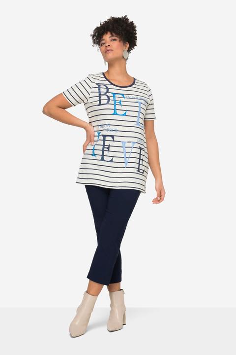 Image du produit Miamoda Pantalon en bengaline coupe Slim Fit, avec taille élastique et bande fantaisie le long de la jambe (50)