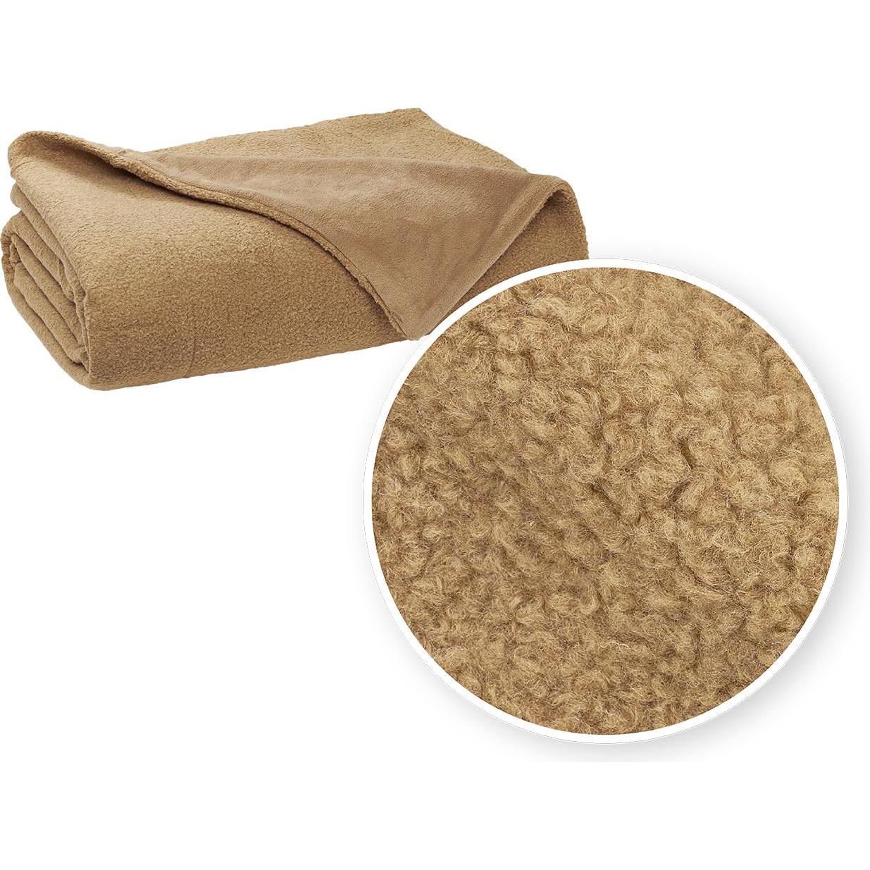 Thumbnail - Meyco, Decke, Home bouclé sprei 180x250cm uni toffee (180 x 250 cm)