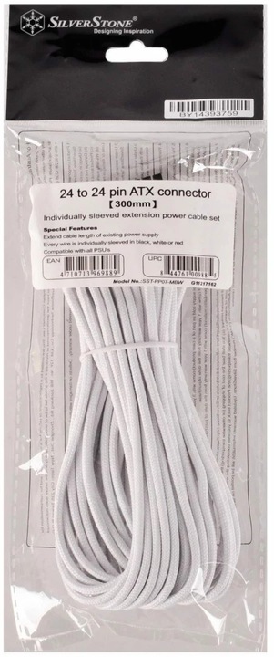 Actual product image Silverstone ATX Extension 24-24Pin white