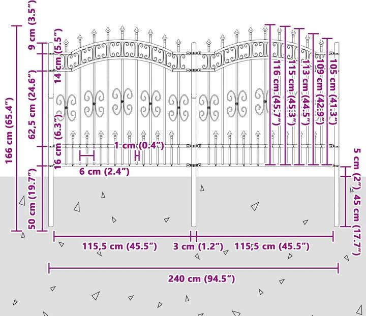 Produktbild vidaXL Gartenzaun