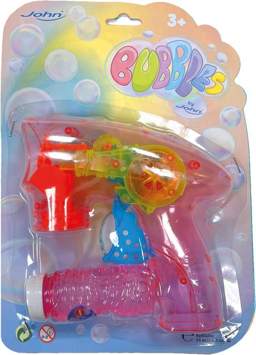 Immagine prodotto John Pistola spara-bolle LED 55ml liquido assortito.