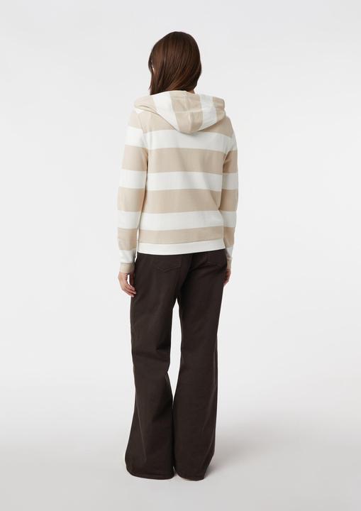 Produktbild Comma Sweatshirt Gestreiftes Kapuzensweatshirt aus Scuba-Ware (32)
