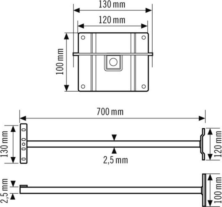 Produktbild Esylux EL10810527 weiss Wandausleger L700mm