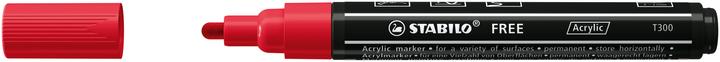 Actual product image STABILO Acrylic marker - FREE Acrylic - T300 bullet tip 2-3mm - single pen - carmine (Crimson, 3 mm, 1 x)