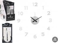 Giftdecor Uhrenaufkleber 35 cm silber satinierte Zahlen