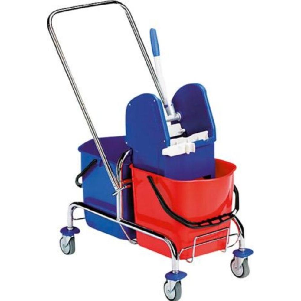 Evo-Products Evo Products Cestino Doppio, Cromato, 2X25L, Utensili Pulizia