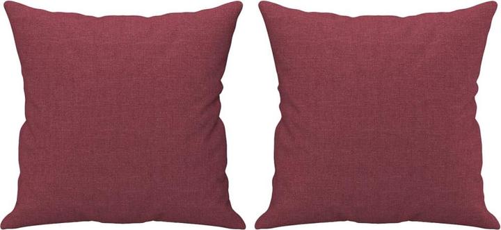 Actual product image vidaXL 2-seater sofa with decorative cushions wine red 140 cm fabric, colour (2 person sofa)