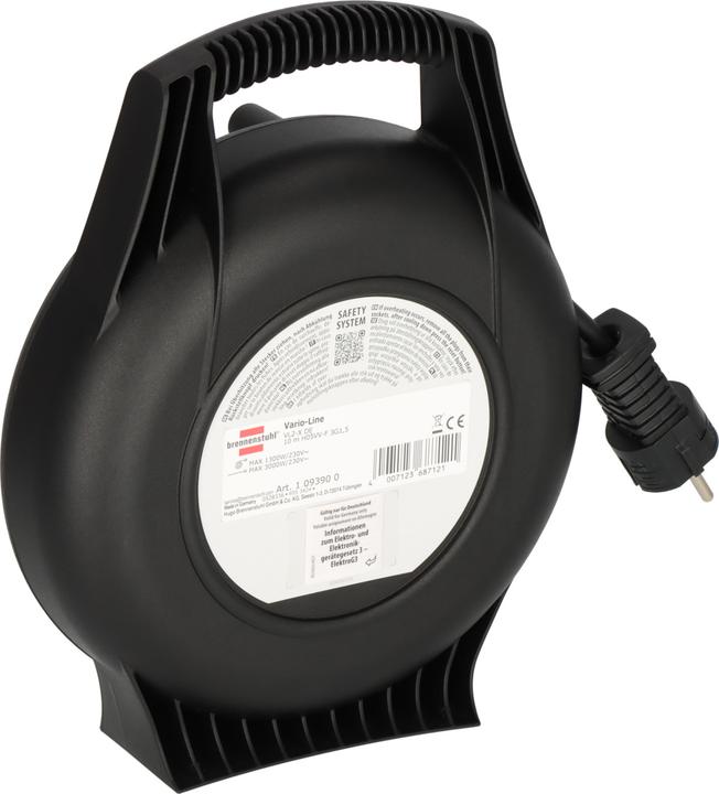 Actual product image Brennenstuhl Vario Line Kabelbox 4-fach / Mini-Kabeltrommel 10 m (10 m, 1.50 mm²)
