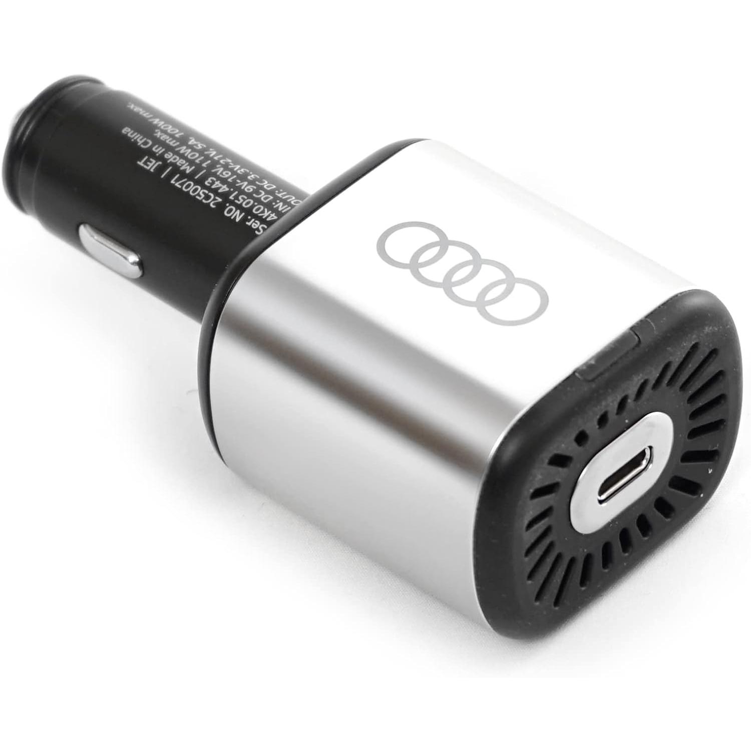 Audi 4K0051443 Charger USBPD USB Power Delivery USBC Charging Adapter 12V Socket, Adattatore per auto, Argento