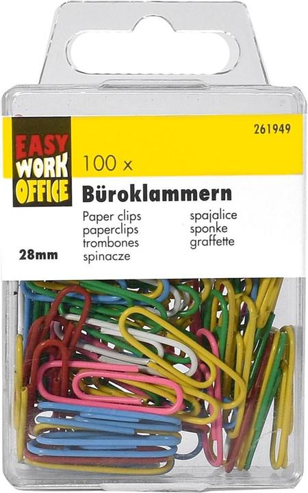 Produktbild Easy Work Büroklammern farbig 100 St. (12 x)