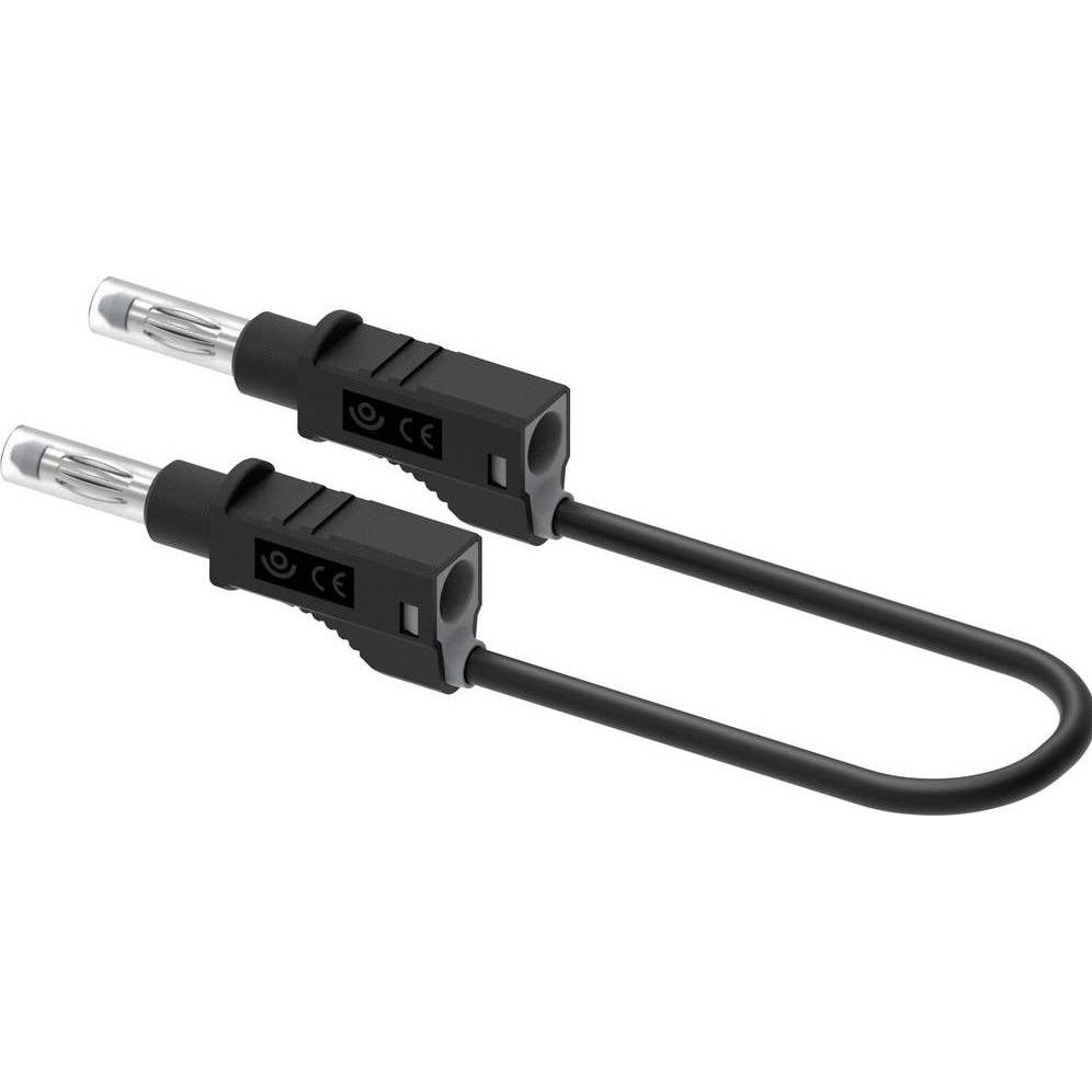 Electro PJP, Linea di misura, 2214/600V-CD1-50N Messleitung Bananenstecker 50 cm Schwarz 1 St.