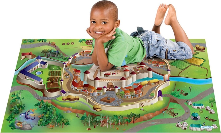 Immagine prodotto Achoka Tappeto da gioco del castello medievale, 100x150cm (100 x 150 cm)