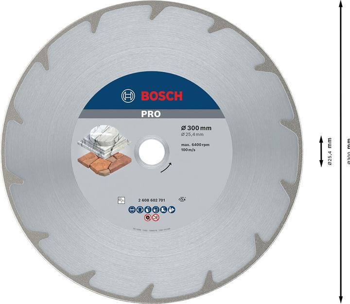 Produktbild Bosch Professional Zubehör PRO Marble Diamanttrennscheibe, 300 x 25,4 mm
