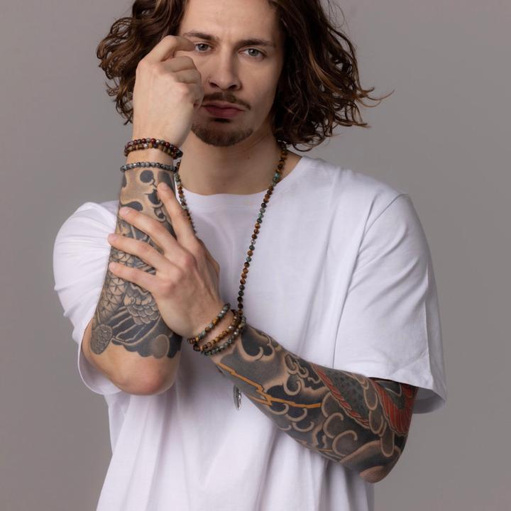 Immagine prodotto Balibay Marlo (20.50 cm, Argento 925, Occhio di tigre, Diaspro di Kambaba)