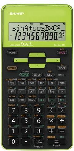 Produktbild Sharp EL-531TH Calculator Green Blister (SH-EL531THBGR) (Batterien)