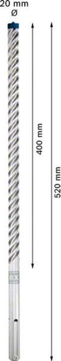 Produktbild Bosch Professional Zubehör EXPERT SDS max-8X Hammerbohrer, 20 x 400 x 520 mm (bis 20 Millimeter)