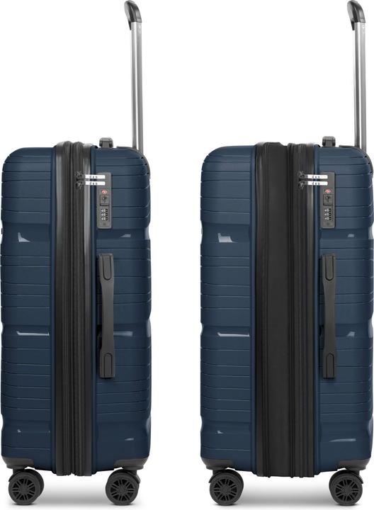 Actual product image D&N Travel Line 4300-Plus 4-wheel trolley M 65 cm with expansion fold (58 l, M (50 - 90l))