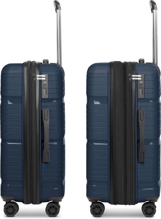 Produktbild D&N Travel Line 4300-Plus 4 Rollen Trolley M 65 cm mit Dehnfalte (58 l, M (50 - 90l))