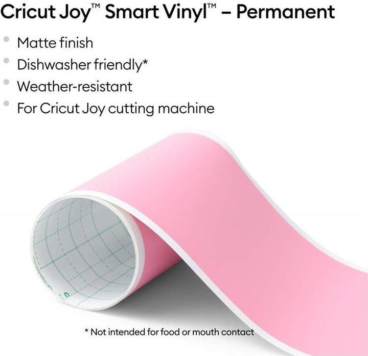 Productafbeelding Cricut Smart Vinyl Permanent Joy 14x122cm 1 vel Mat Licht Roze (P)