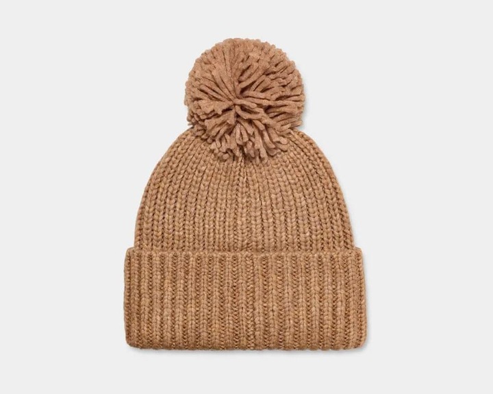 Actual product image Ugg W'S Chunky Rip Knit Beanie W Pom (One size)
