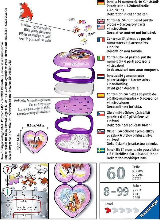 Immagine prodotto Ravensburger Cavalli Heart box (54 pezzi)