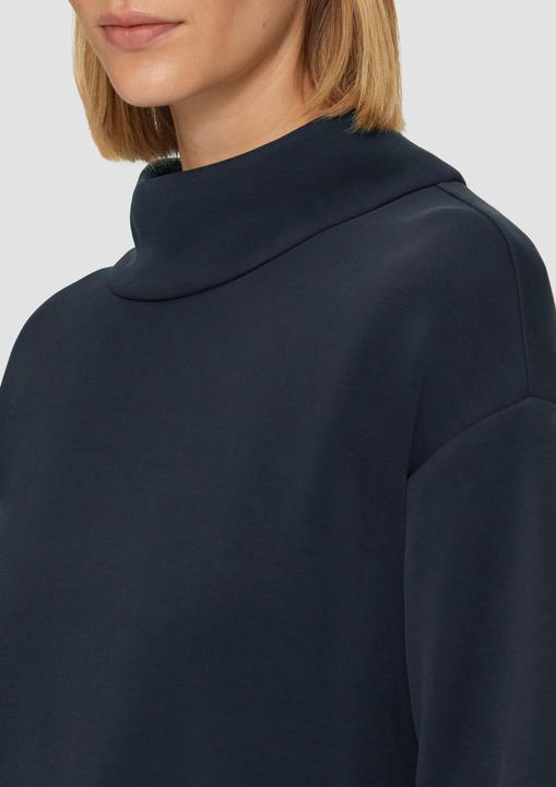 Produktbild S.Oliver Sweatshirt Loose Sweatshirt aus Scuba mit überschnittenen Schultern (40)
