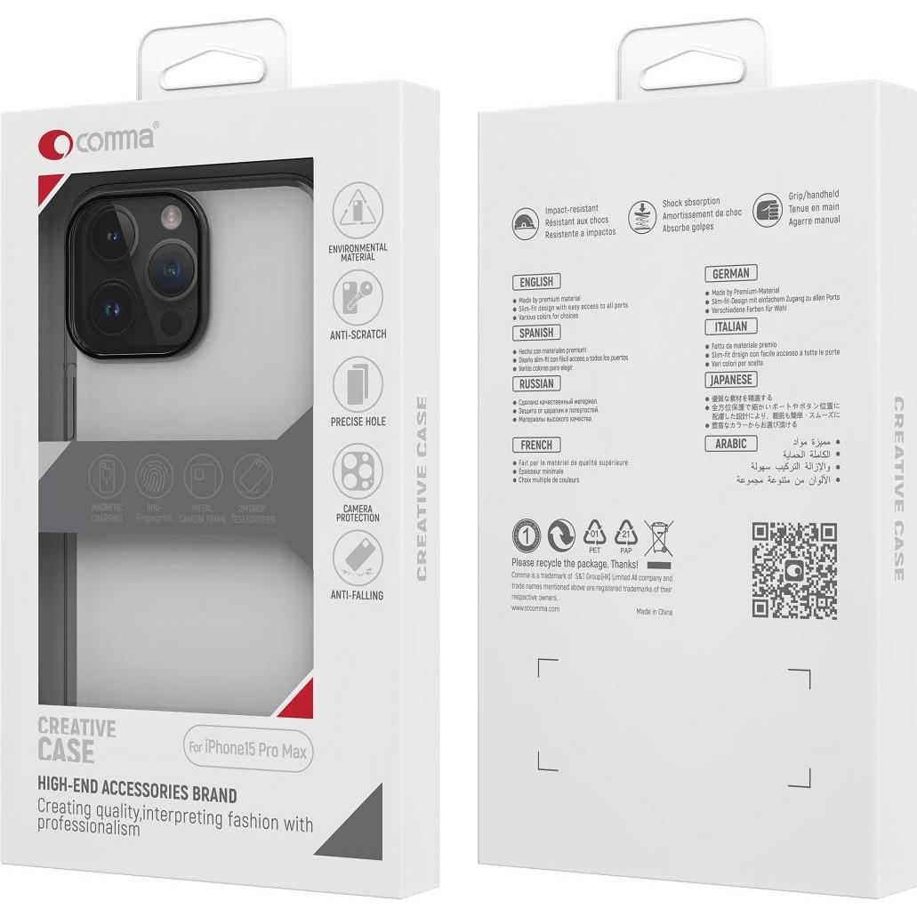 Thumbnail - Comma Hülle Hard Jacket für iPhone 15 Plus transparent antibakteriell (Apple iPhone 15 Plus), Smartphone Hülle, Transpar...